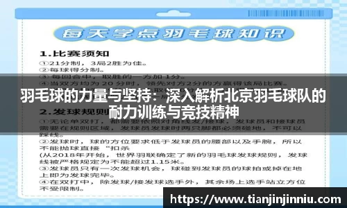 羽毛球的力量与坚持：深入解析北京羽毛球队的耐力训练与竞技精神